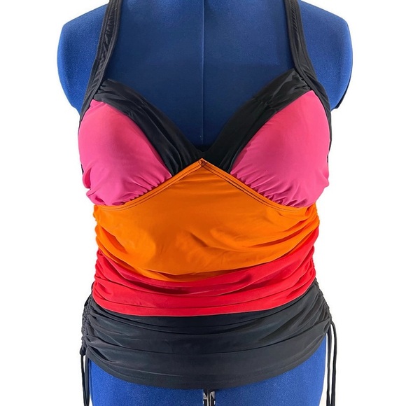 NWOT Lane Bryant Multicolored Swimsuit Top - Picture 3 of 9